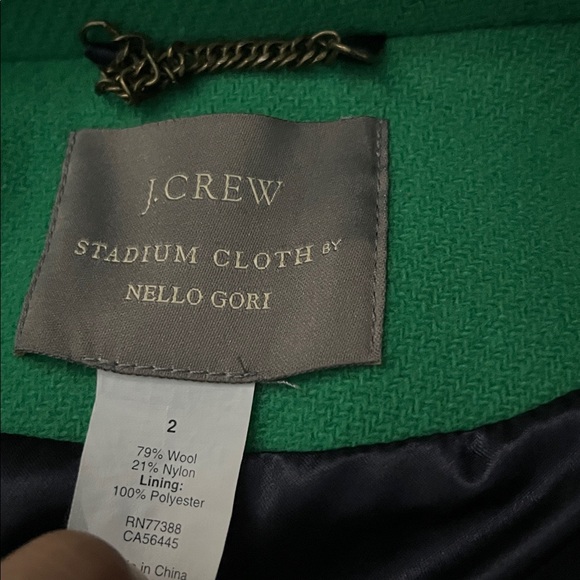 F26 J. Crew Majestic Pea Coat in Dublin Green - Picture 5 of 8